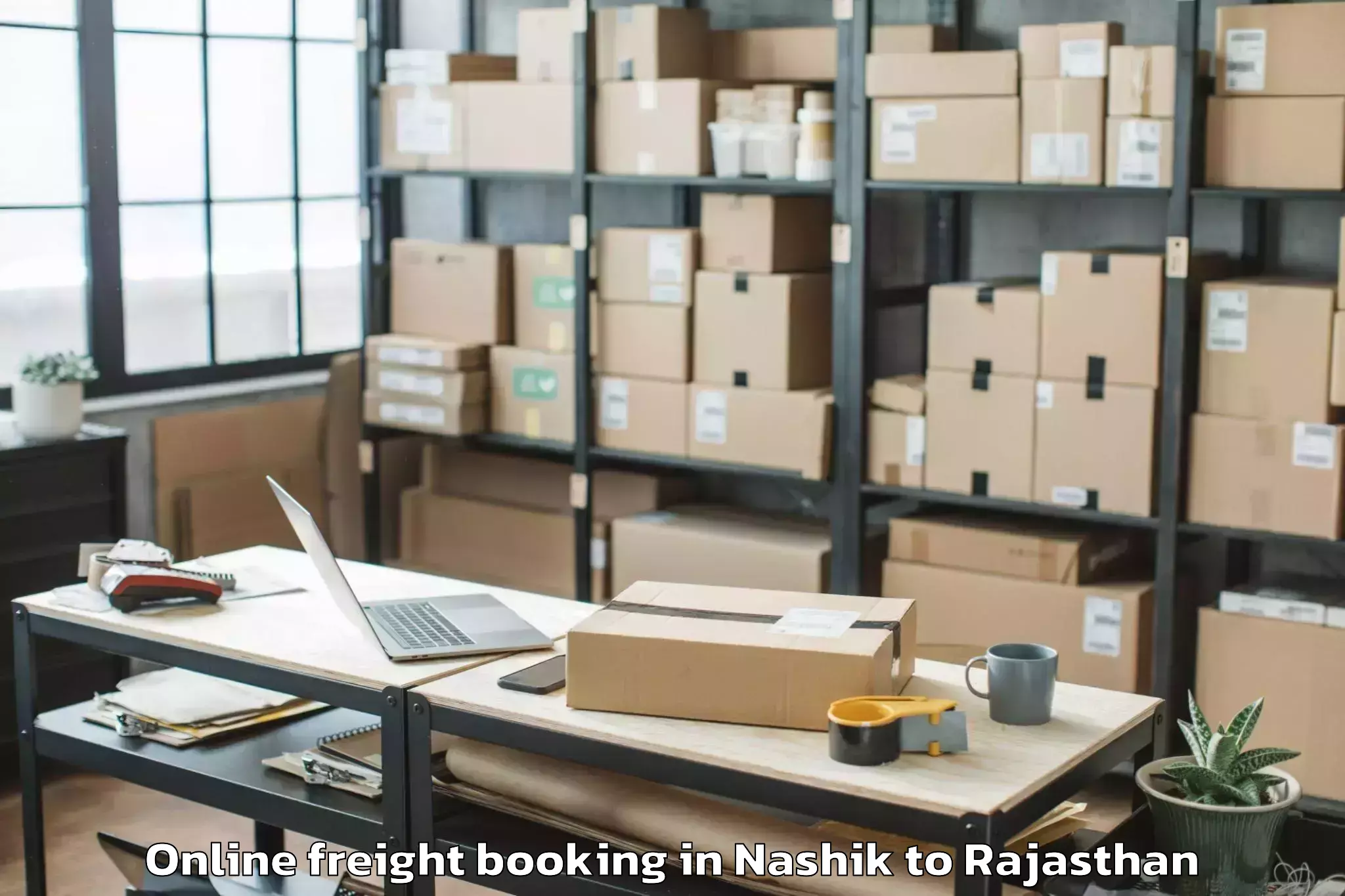 Hassle-Free Nashik to Reengus Online Freight Booking